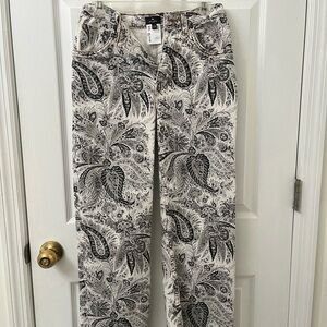 **AUTHENTIC black and white Etro Paisley Print jeans